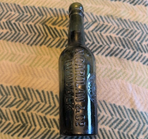Vintage green glass bottle - vintage,