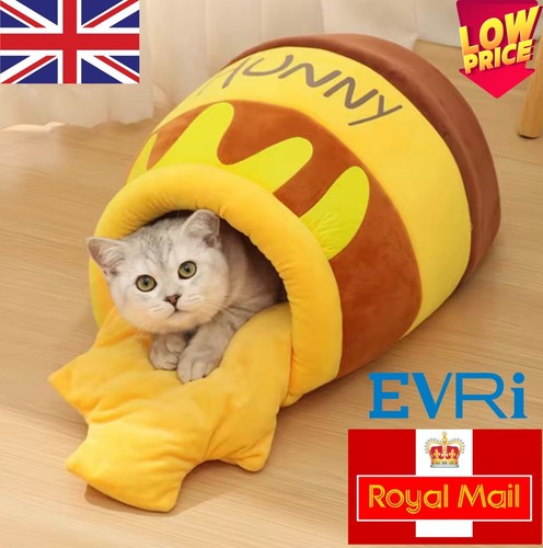 Honey pot pet cat bed - honey,