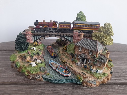 The river crossing steam train - river,