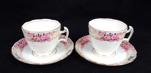 Pair tuscan china teacup - pair, &