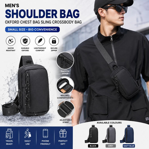 Men shoulder bag oxford - men's,