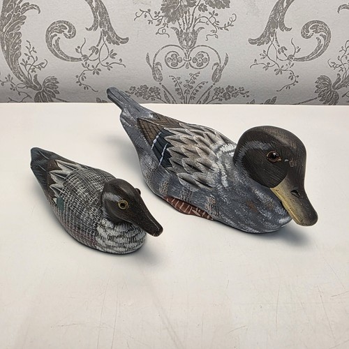Vintage wooden decoy duck - decoy,