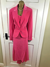 Michel Ambers Pink 3 Piece Special Occasion MOB Beaded Outfit, UK 14, Good Cond