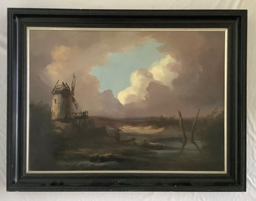 Antique framed 19th oil - antique,