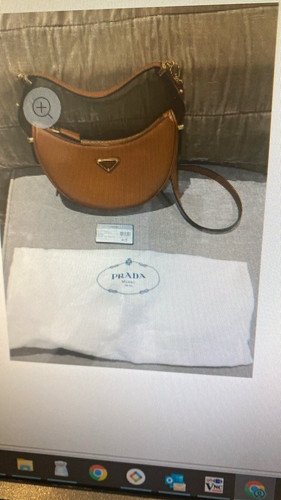 Prada brown leather - prada, crescent