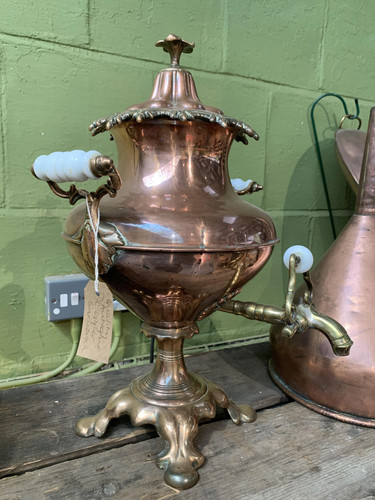 Antique copper samovar with - copper,