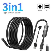 5.5mm 3in1 Waterproof USB Endoscope Borescope Snake Inspection Camera Android PC