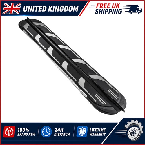 Aluminium black side steps - aluminium,