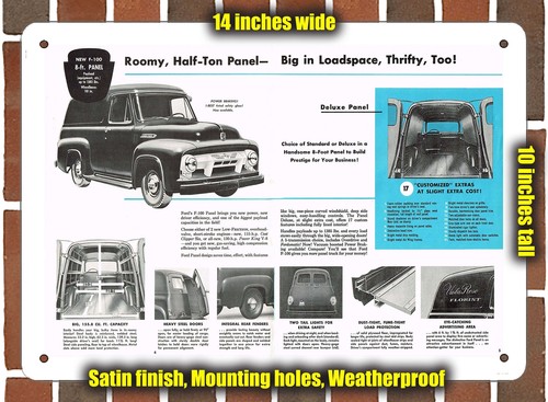 Metal sign 1954 ford f100 - ford,
