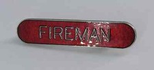 Vtg RAILWAY FIREMAN Enamel