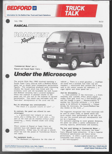 Bedford rascal van road - bedford,
