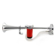 150db Chrome Super Loud Single Trumpet Air Horn Kit Truck Lorry Boat Train 24V