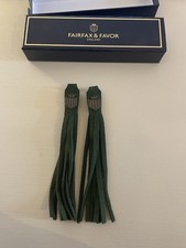 Fairfax And Favor Forest Green Suede Tassels