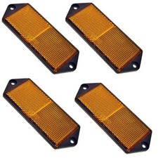 Amber Large Rectangular Side Reflector Pack of 4 Trailer Fence / Gate Post TR067