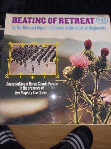 Military band beating retreat - beating,