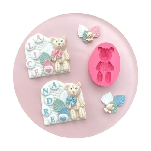 Silicone mould cute teddy - mould,