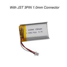 3.7V 1300mAh 4.81Wh Lipo Battery 102540 JST-SH 1.0mm For Car Camera DashCam GPS