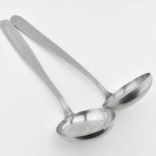 2x Stainless Inox Ornate Ladle