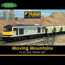 N Gauge Farish 370-221 Moving Mountains Train Set - Cl 60 + 6x PGA Wagons