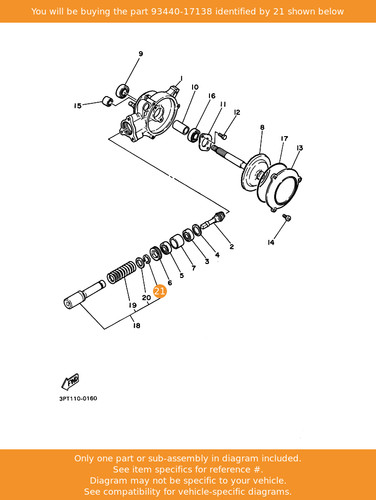 Yamaha circlip 93440 - circlip,, 93440-17138