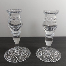 Cut Crystal Candle Holder x2