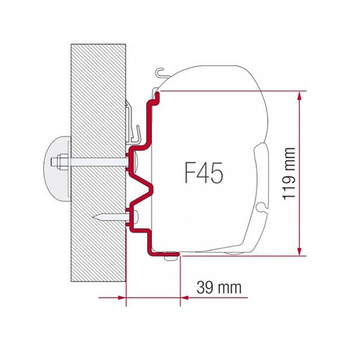 Fiamma adapter bracket 350cm - adapter,