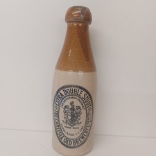 CARLISLE OLD BREWERY Extra Double Stout Stoneware Pictorial Ginger Beer Bottle