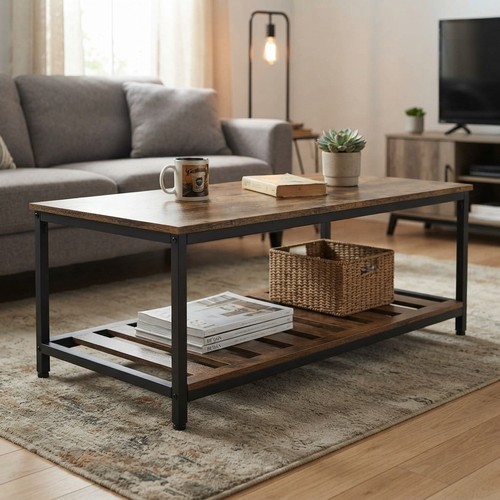 Industrial coffee table large - industrial,
