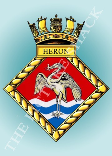 Hms heron crest metal - hms, on