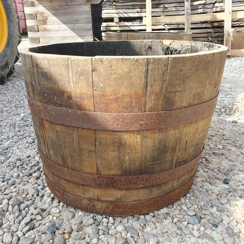 Large half barrel planter - half,