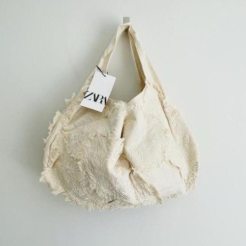 Zara cream floral shopper - floral,