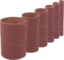 Silverline 275267 90 mm Bobbin Sleeve Set 6pce 90 mm 120 Grit, Brown