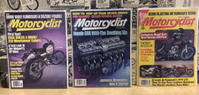 THREE Vintage 1976 78 79 Motorcyclist Magazines 650 Four OSSA CBX Motorcycles