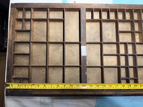 Antique wooden printers drawer - antique,