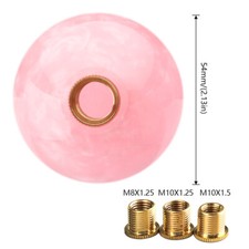 Marble Styles Round Ball Shift Knob Universal Gear Shifter Head With 3 Adapters