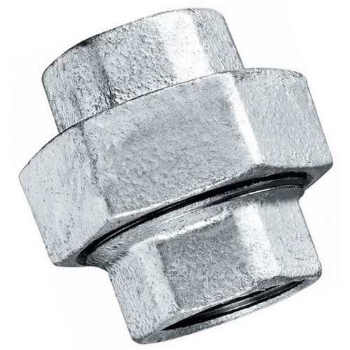 Galvanised steel pipe union - pipe,