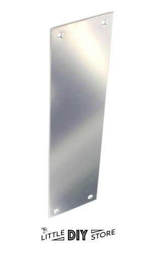 Door plate chrome finger push - door,