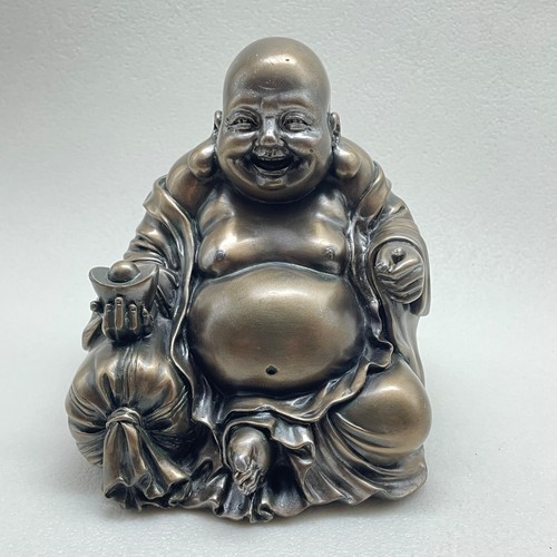 Laughing buddha statue bronze - buddha,