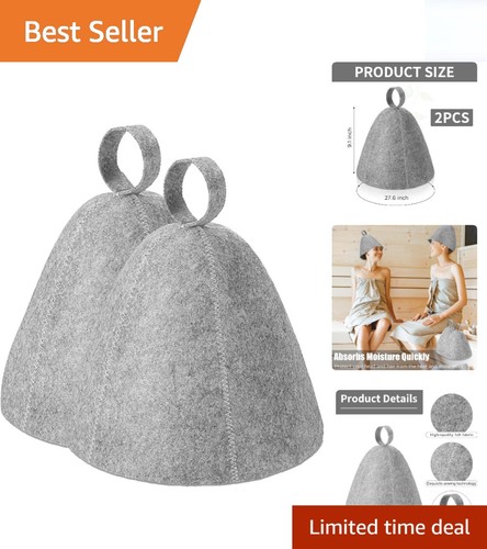 2pcs unisex grey felt sauna - 2pcs,
