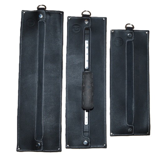 Black leather plaster - black,