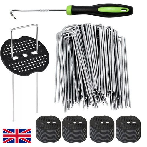 100x galvanised pins weed - galvanised, u