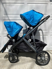 UPPAbaby Vista Double Stroller with Rumble Seat in limited edition Georgie Blue