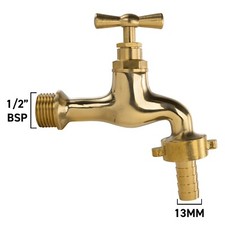 Polished Brass Garden Tap