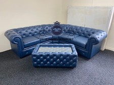 Chesterfield Corner Sofa in Bonded Leather