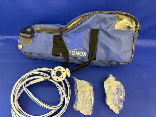 Entonox bag with giving - with,