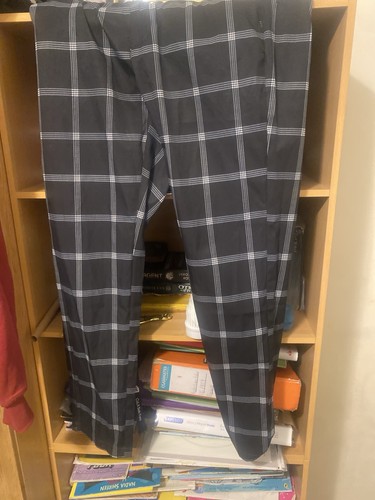 Plaid trousers white - plaid, and