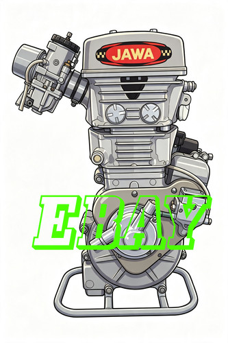 Speedway jawa engine card with - jawa,