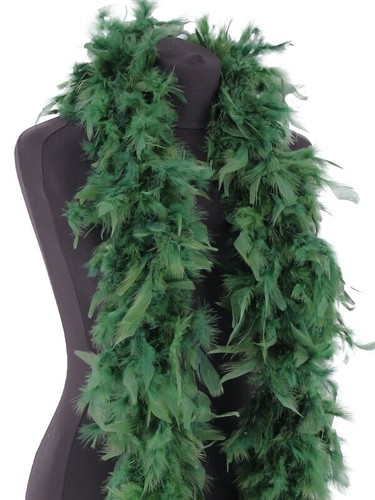 Luxury pine green feather - feather, boa