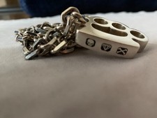 925 silver necklace Tattoollery knuckle duster pendant