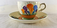 Clarice Cliff Crocus Cup & Saucer (Listing 187)